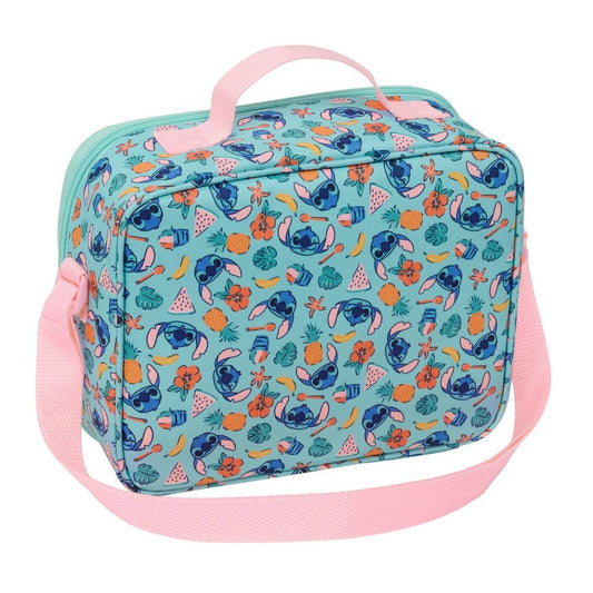 Bolsa portameriendas térmica Stitch Disney rosa y turquesa - 2