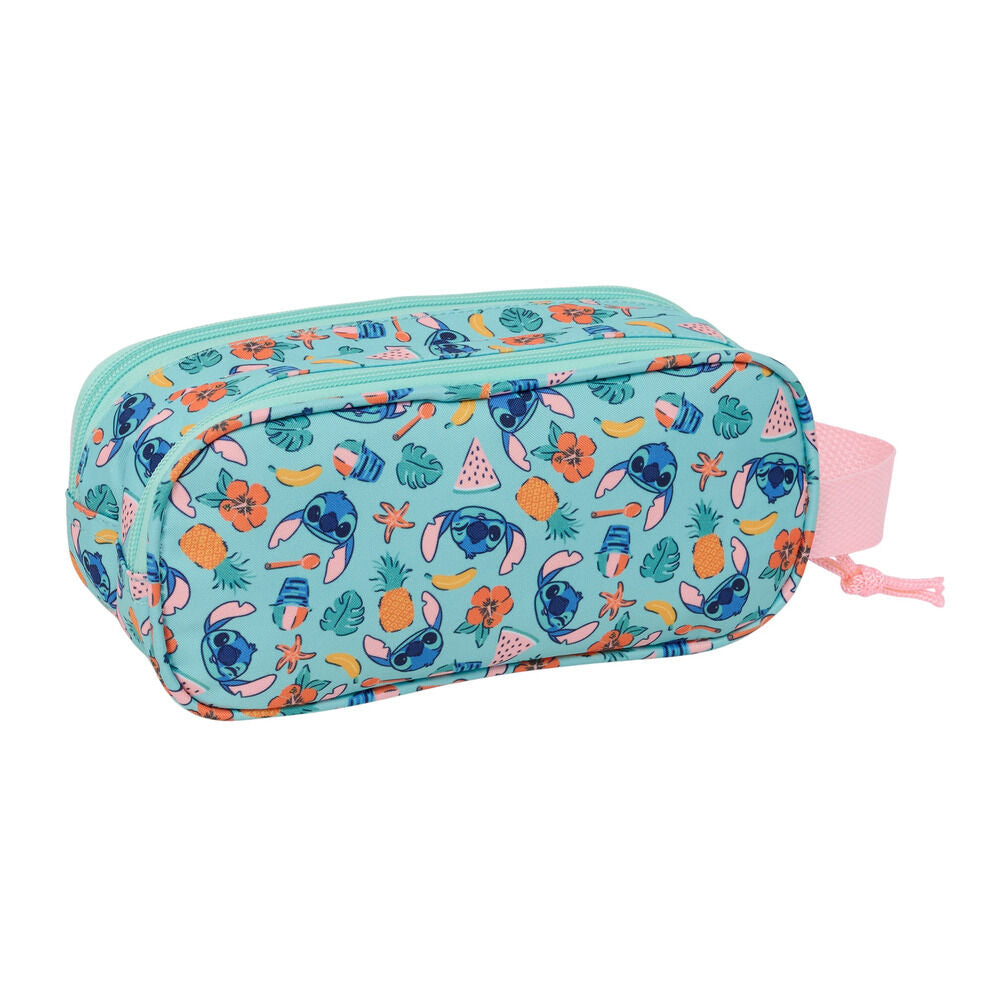 Portatodo doble 3D de Stitch Disney rosa y turquesa - 2