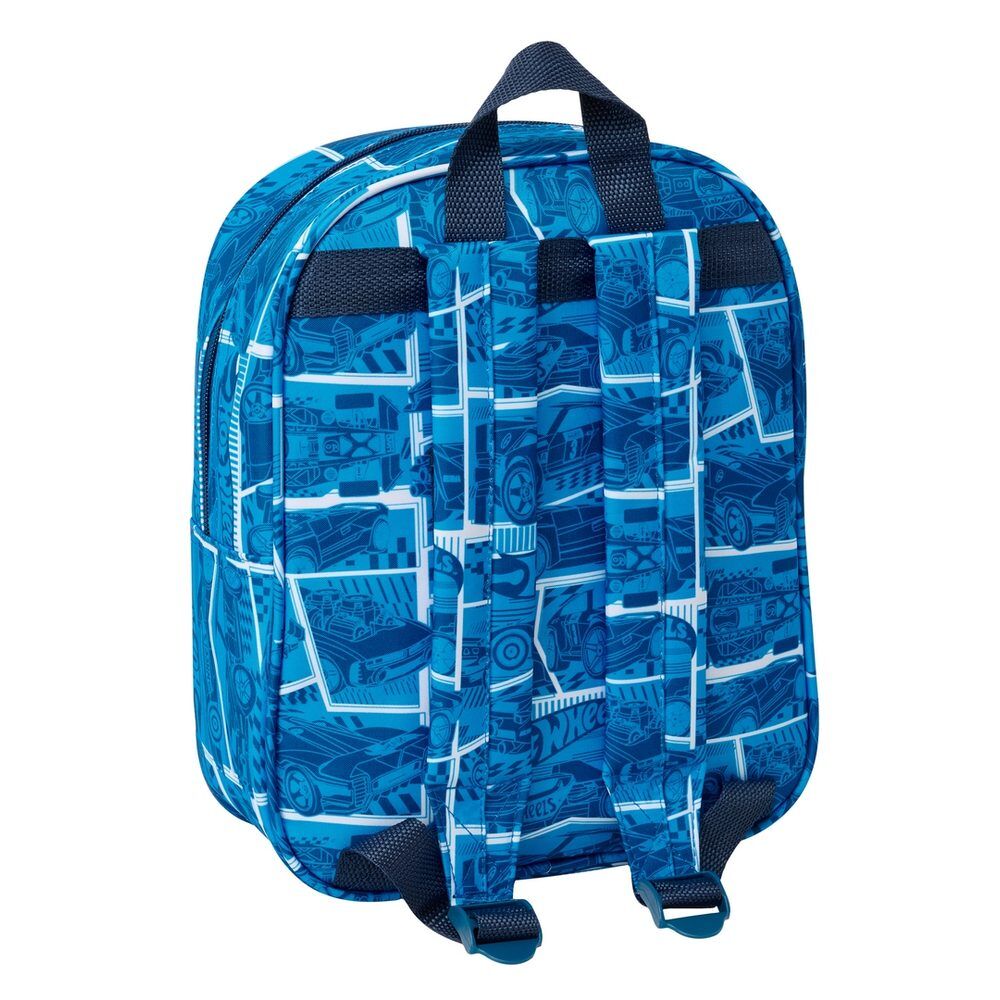 Mochila 3D azul Hot Wheels Speed Club con coches de carreras - 2