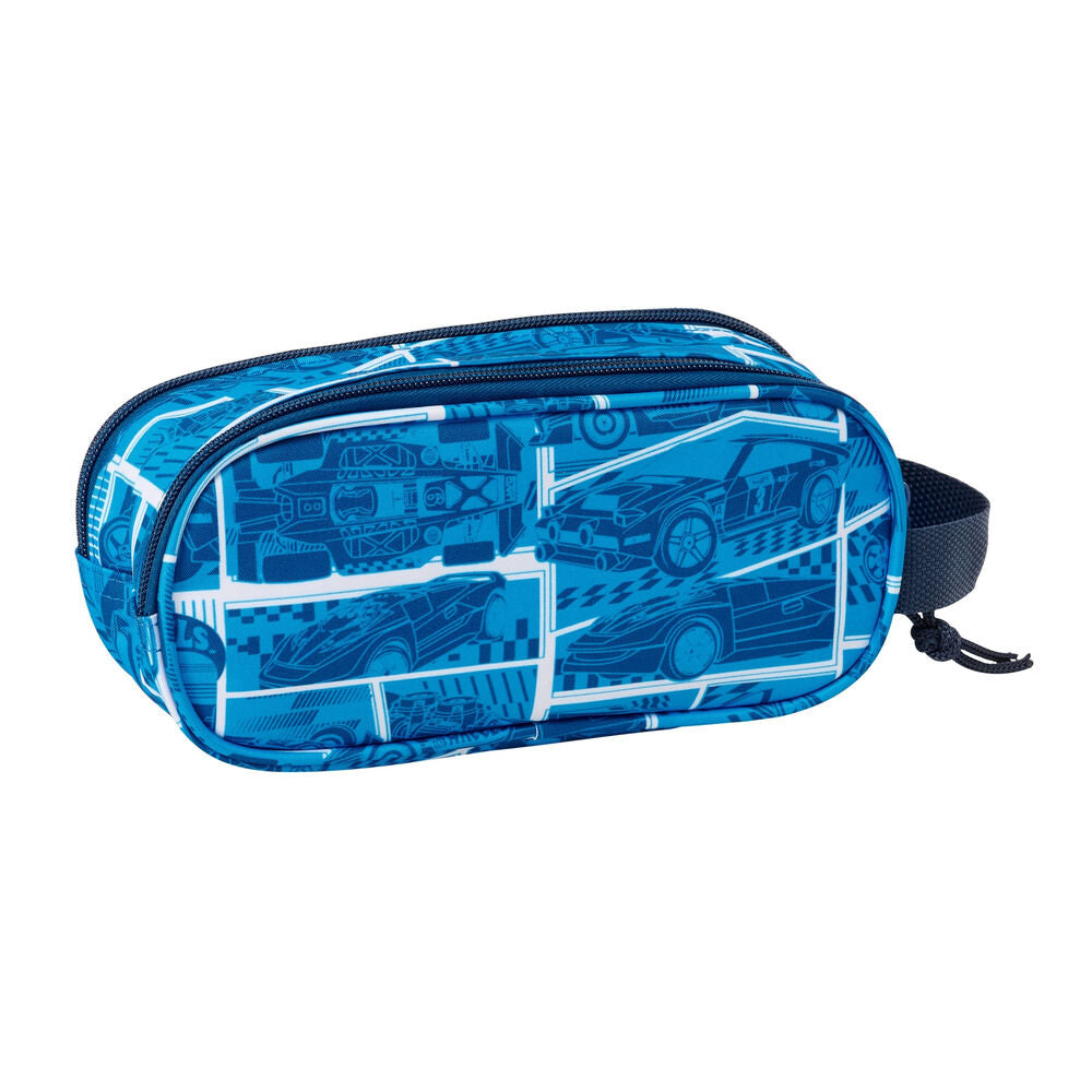 Portatodo doble azul Hot Wheels Speed Club con dos cremalleras - 2