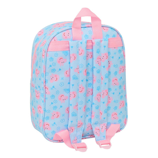 Mochila 3D azul y rosa de Peppa Pig con asa superior - 2