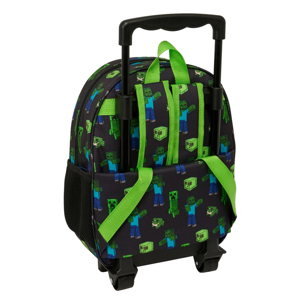 Trolley 3D Minecraft verde y negro con Creepers - 2