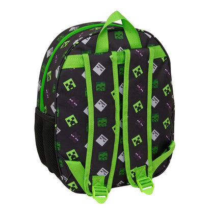 Mochila 3D verde de Minecraft con diseño Creeper - 2