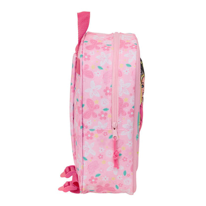 Mochila rosa 3D de Barbie con diseño floral - 3