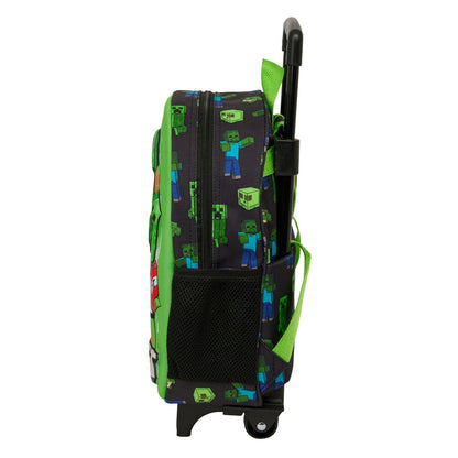 Trolley 3D Minecraft verde y negro con Creepers - 3
