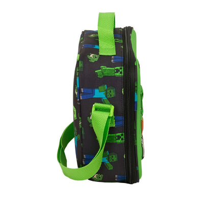Bolsa portameriendas térmica 3D de Minecraft verde con Creepers - 3