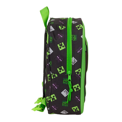 Mochila 3D Minecraft verde con diseño Creeper - 3
