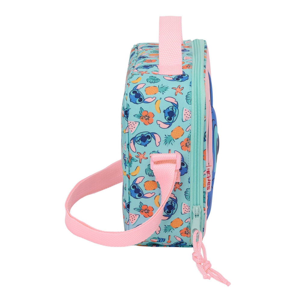 Bolsa portameriendas térmica Stitch Disney rosa y turquesa - 3