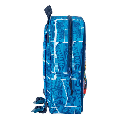 Mochila 3D azul Hot Wheels Speed Club con coches de carreras - 3