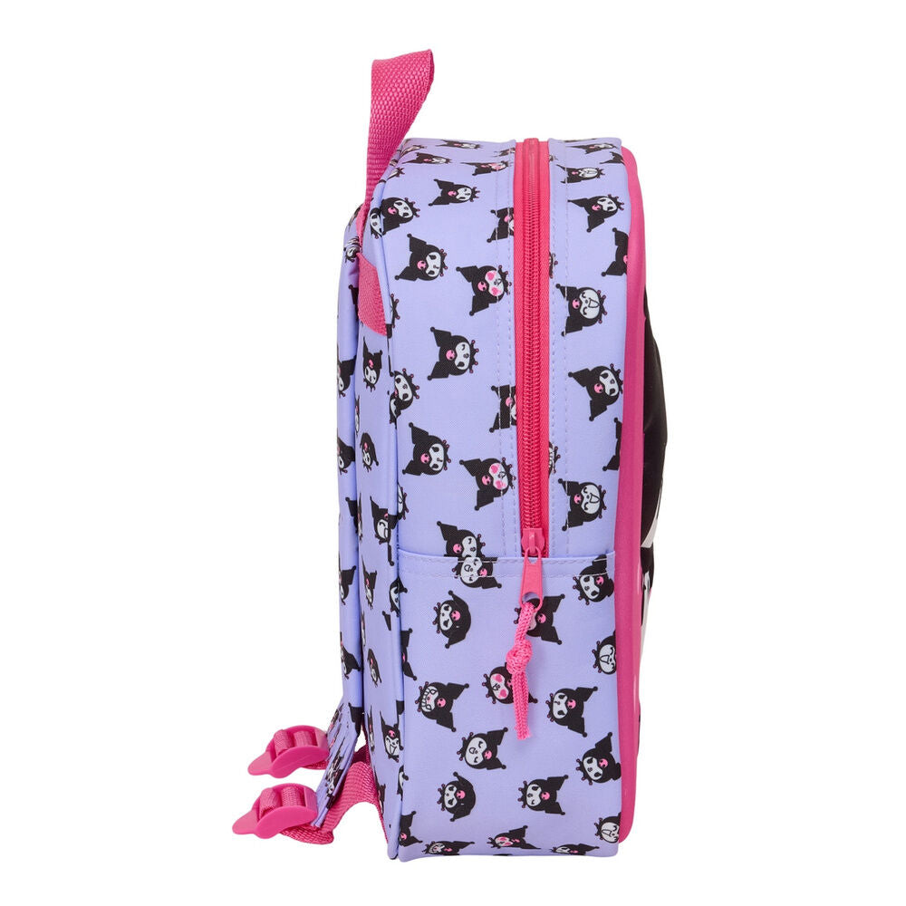 Mochila 3D rosa y lila de Kuromi Hello Kitty - 3