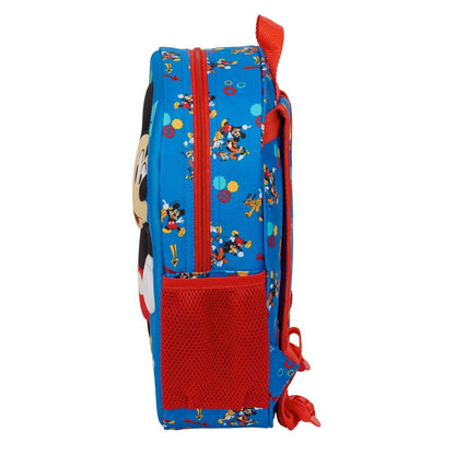Mochila 3D azul de Mickey Mouse Disney con bolsillo lateral - 3