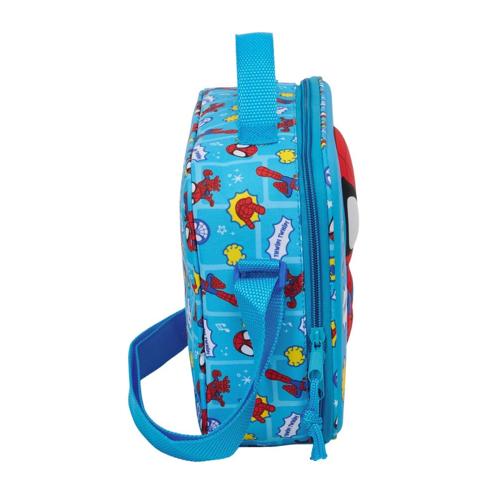 Bolsa portameriendas térmica 3D azul de Spidey Marvel - 3