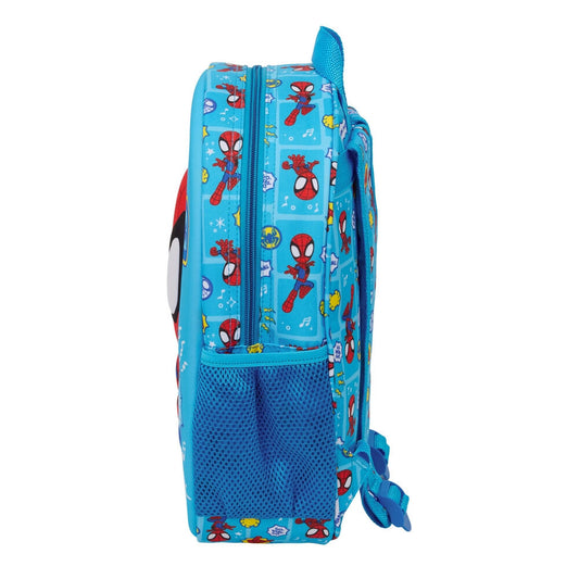 Mochila 3D azul de Spidey Marvel con bolsillo lateral - 3