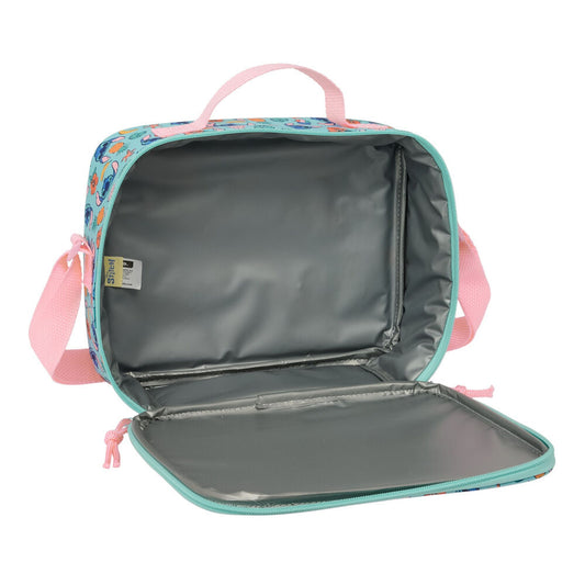 Bolsa portameriendas térmica Stitch Disney rosa y turquesa - 4