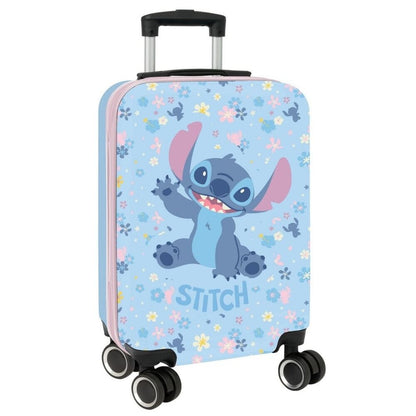 Maleta de cabina Stitch Disney azul con estampado floral