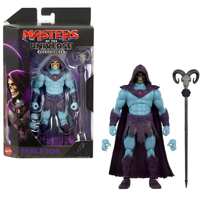 Figura Skeletor Chronicles con capa morada y Báculo Havoc - 2
