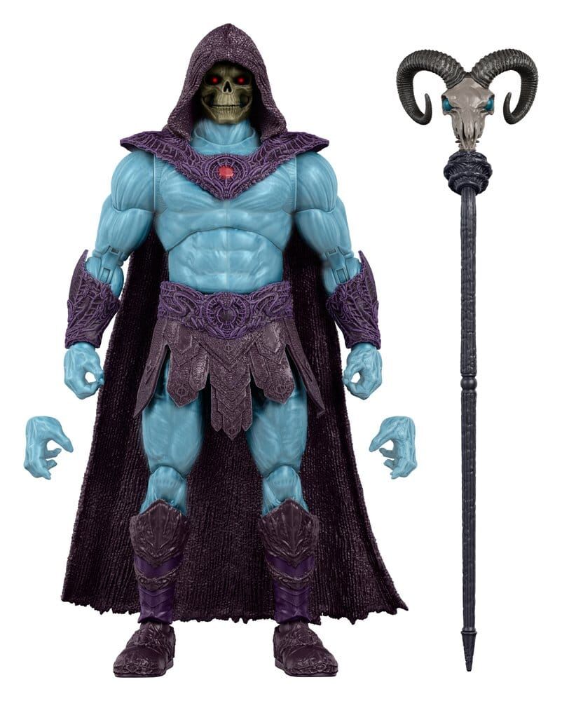 Figura Skeletor Chronicles con capa morada y Báculo Havoc - 3