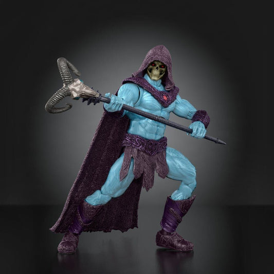 Figura Skeletor Chronicles con capa morada y Báculo Havoc - 4