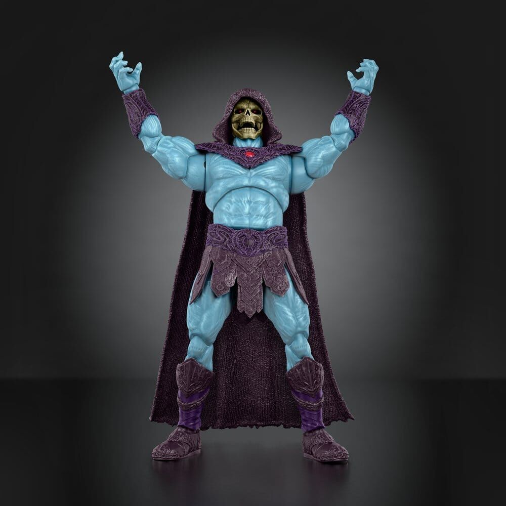 Figura Skeletor Chronicles con capa morada y Báculo Havoc - 5