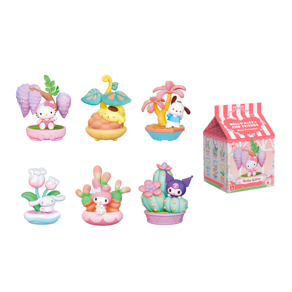 Figuras Memo Stand Potted Delight de Hello Kitty and Friends con escenas de plantas - 2