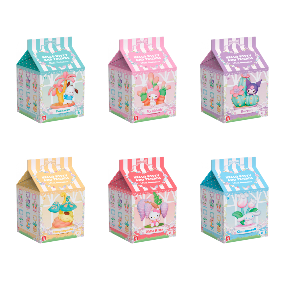 Figuras Memo Stand Potted Delight de Hello Kitty and Friends con escenas de plantas - 3