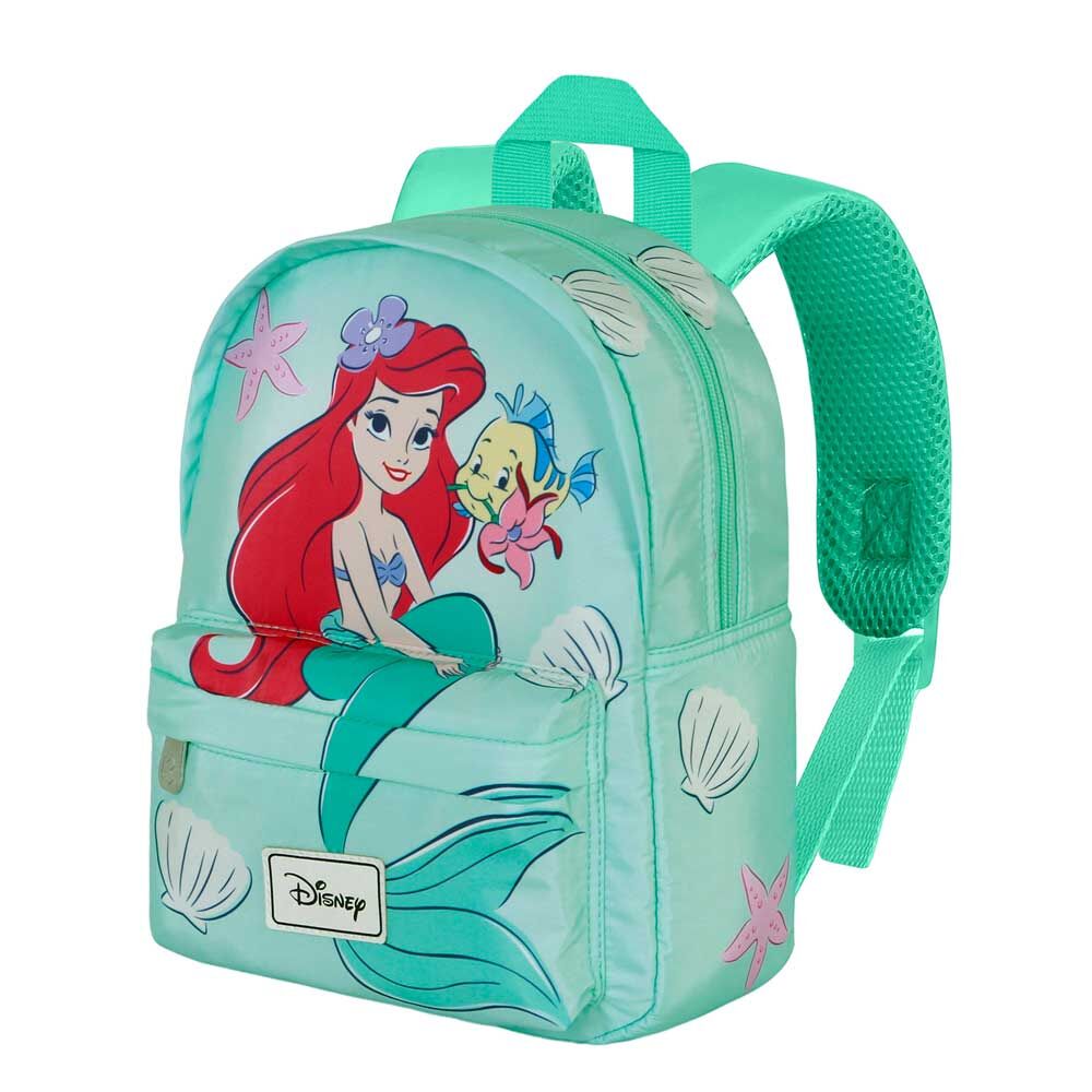 Mochila turquesa Disney de La Sirenita con Ariel y Flounder