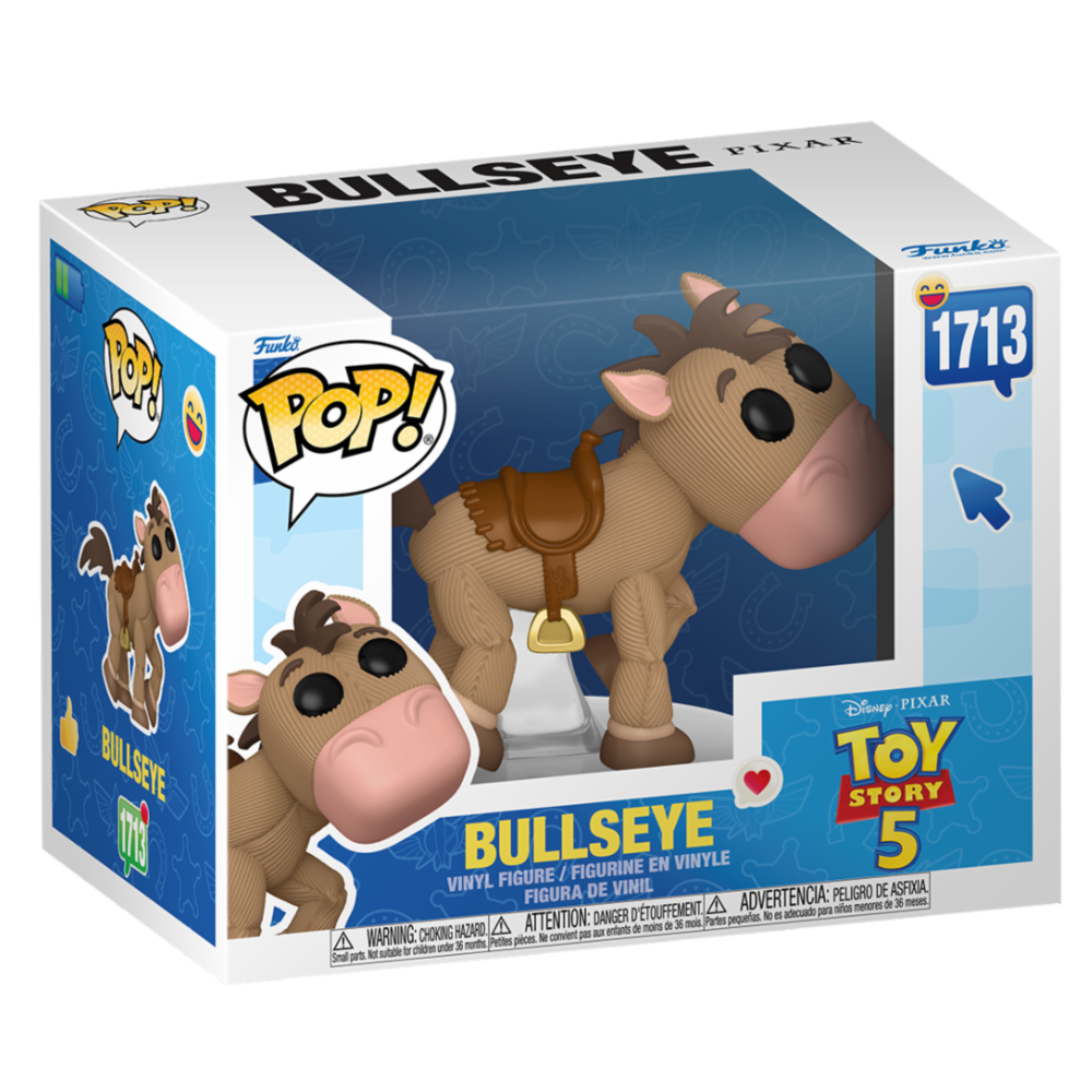 Figura Funko POP Premium de Bullseye de Toy Story 5 con montura y base - 2