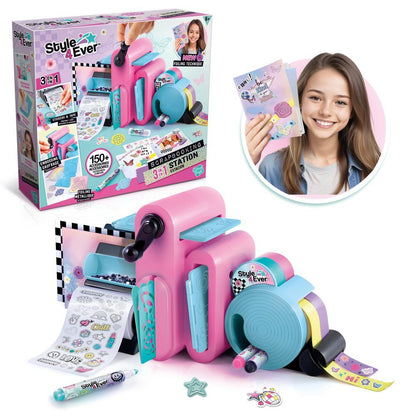 Estación de scrapbooking 3 en 1 Style 4 Ever de CANAL TOYS en rosa y turquesa