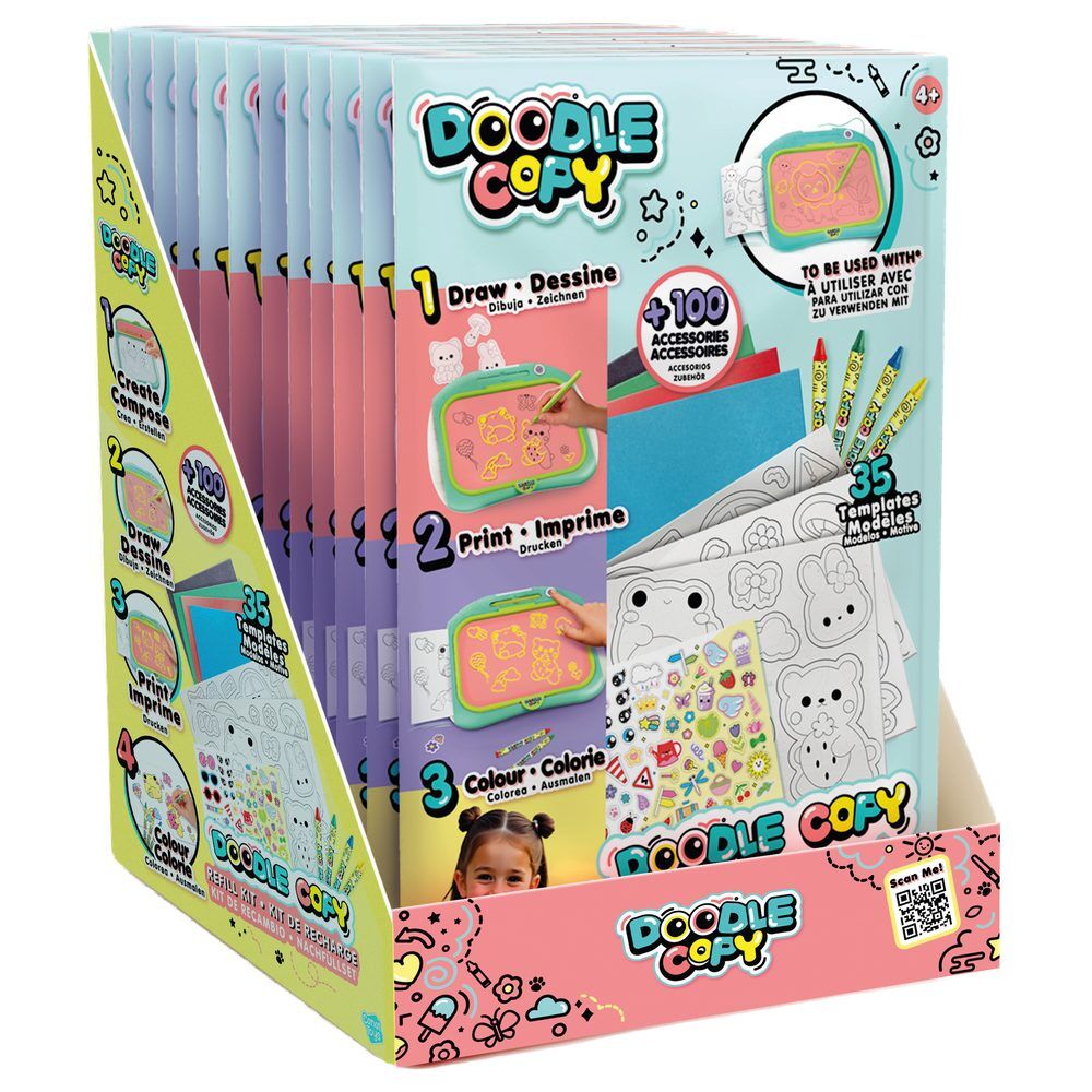 Recambio Doodle Copy de Canal Toys con plantillas y materiales de dibujo