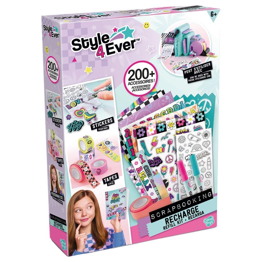 Recambio Style 4Ever con pegatinas, cintas, papeles estampados y rotuladores - 2