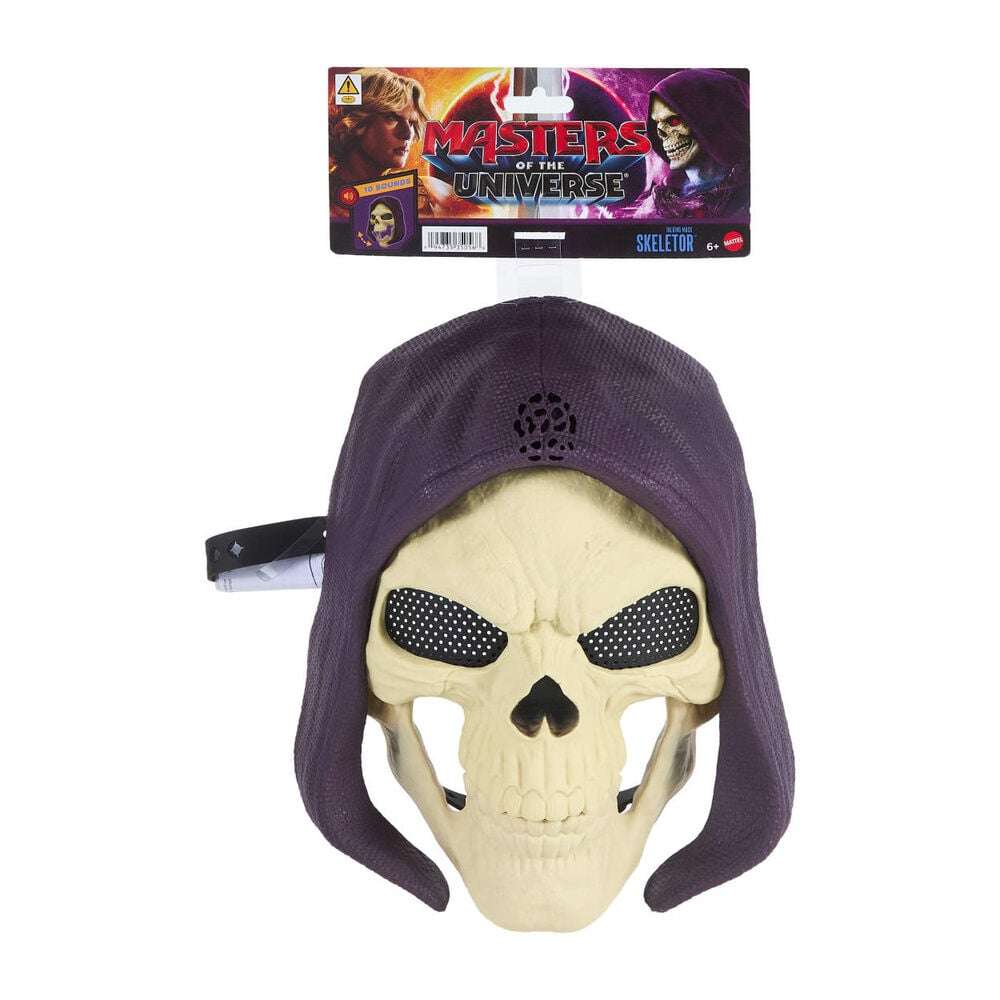 Máscara de Skeletor con capucha morada de Masters of the Universe