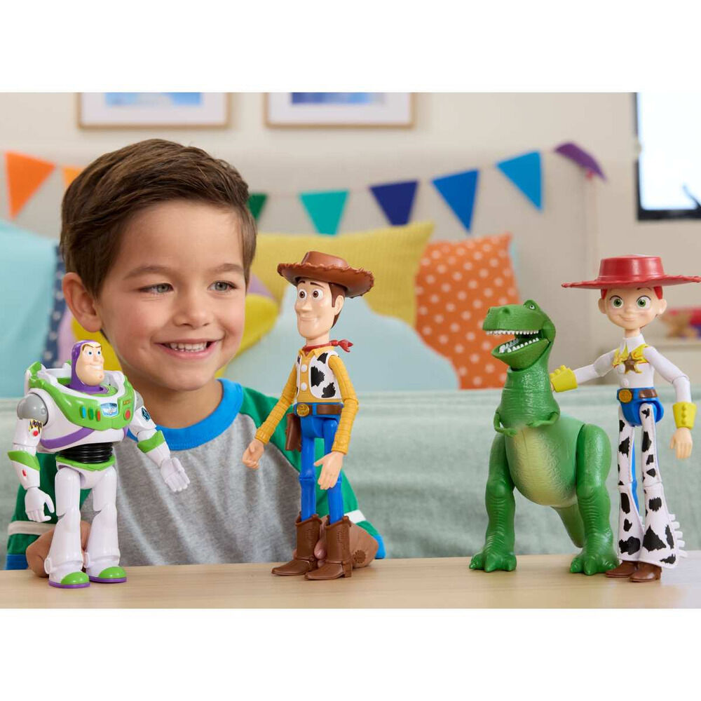 Figura articulada de Buzz Lightyear de Toy Story con traje blanco, verde y morado - 2