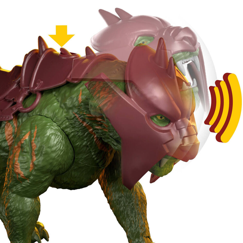 Figura Battle Cat de Masters of the Universe con armadura granate - 3