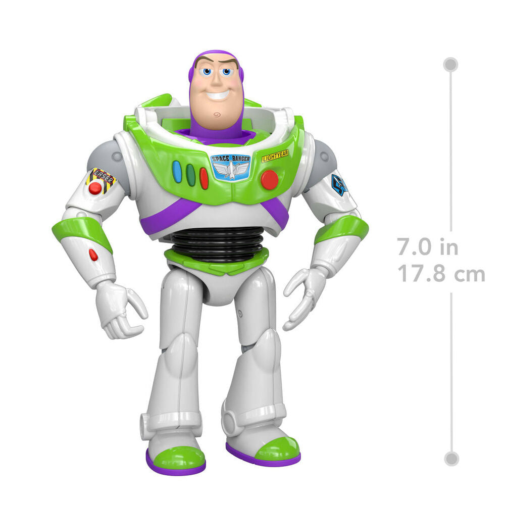 Figura articulada de Buzz Lightyear de Toy Story con traje blanco, verde y morado - 3