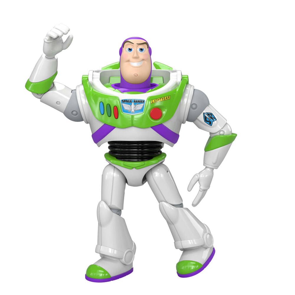 Figura articulada de Buzz Lightyear de Toy Story con traje blanco, verde y morado - 5
