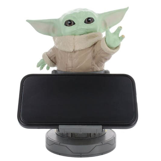 Soporte Cable Guy de Grogu con base amarilla y gris - 3