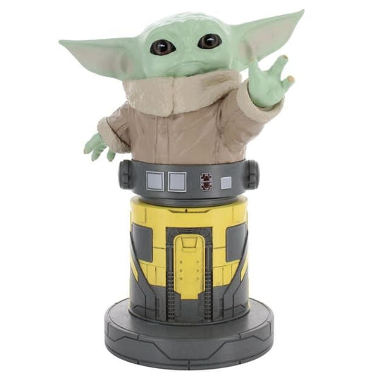 Soporte Cable Guy de Grogu con base amarilla y gris