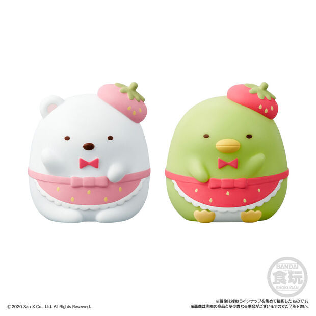 Figuras Sumikko Gurashi Friends Wave 2 con atuendos de cafetería de fresa - 3