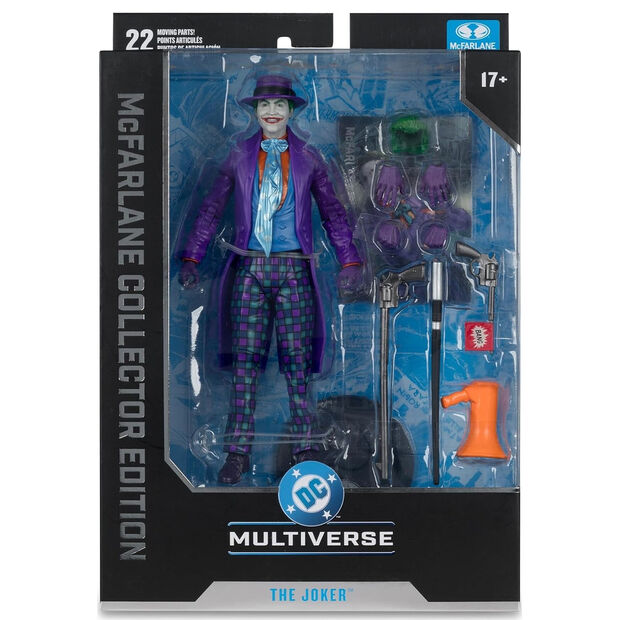 Figura articulada de The Joker de DC Comics con accesorios y base - 2