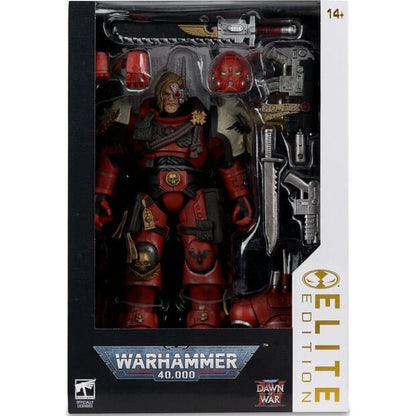 Figura articulada Captain Cyrus Elite Edition de Warhammer 40.000 con armadura roja y accesorios - 2