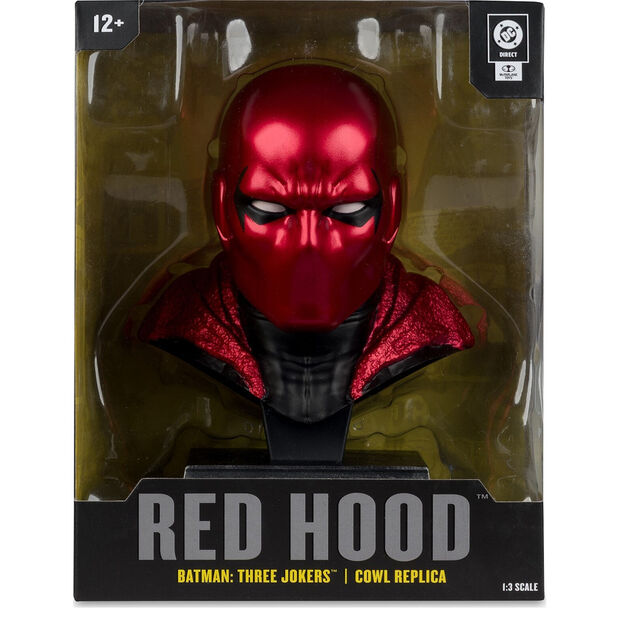 Busto de Red Hood de Batman: Three Jokers con base y caja con ventana