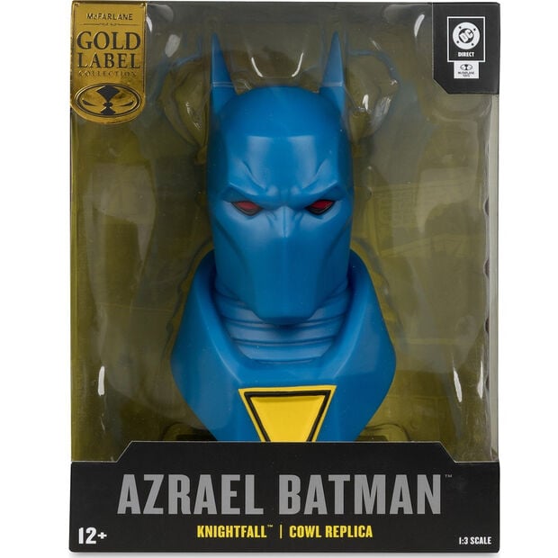 Busto de Azrael Batman Knightfall de McFarlane Toys en caja con ventana