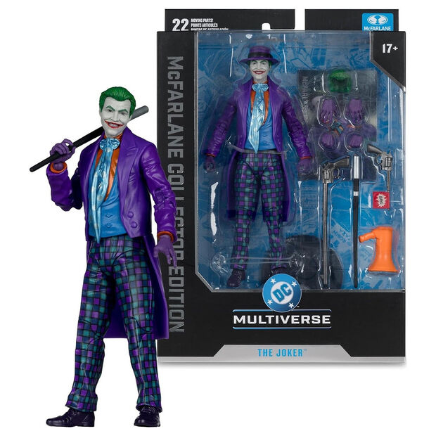 Figura articulada de The Joker de DC Comics con accesorios y base - 3