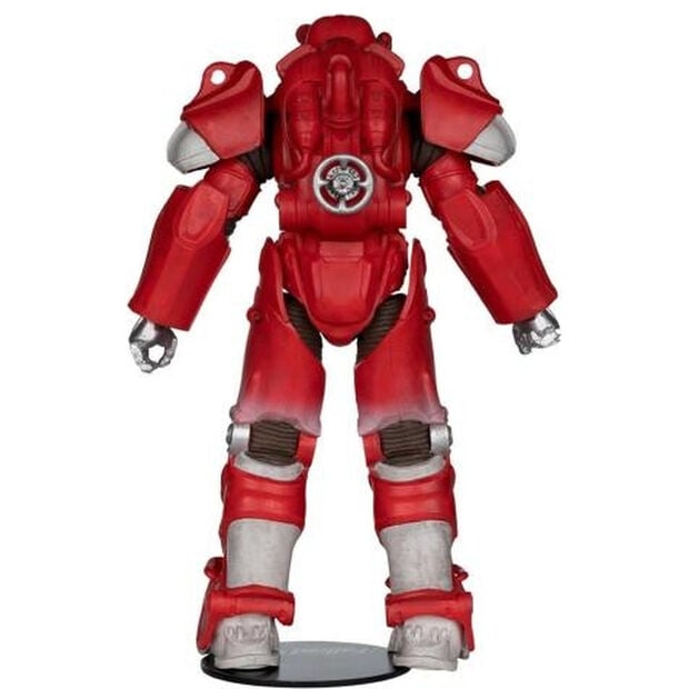 Figura Fallout Nuka Cola T-60 Elite Edition roja con armas - 4