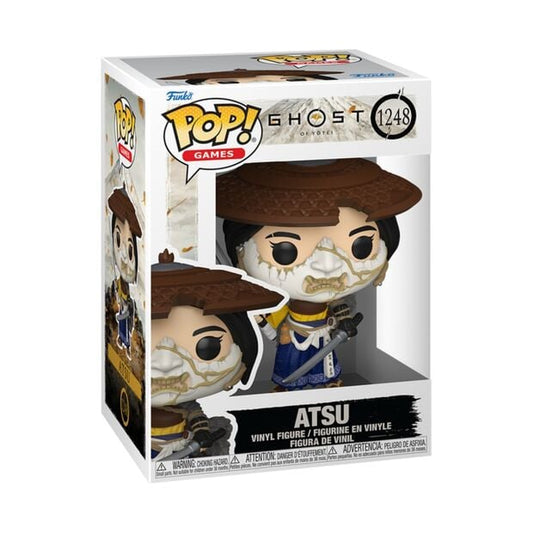 Figura Funko POP! de Atsu de Ghost of Yotei con sombrero y espadas - 2
