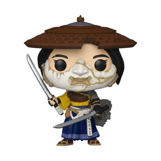 Figura Funko POP! de Atsu de Ghost of Yotei con sombrero y espadas