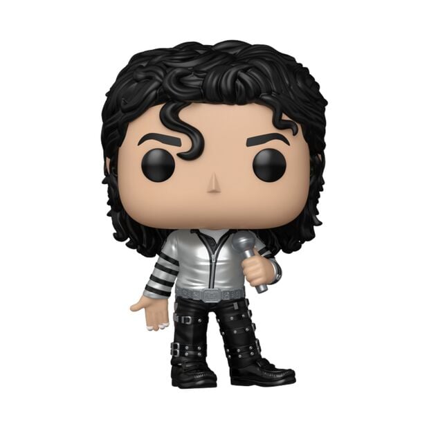 Figura Funko POP! de Michael Jackson Bad Tour con chaqueta plateada y micrófono