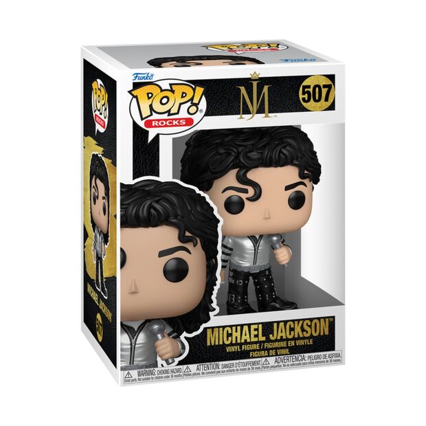 Figura Funko POP! de Michael Jackson Bad Tour con chaqueta plateada y micrófono - 2