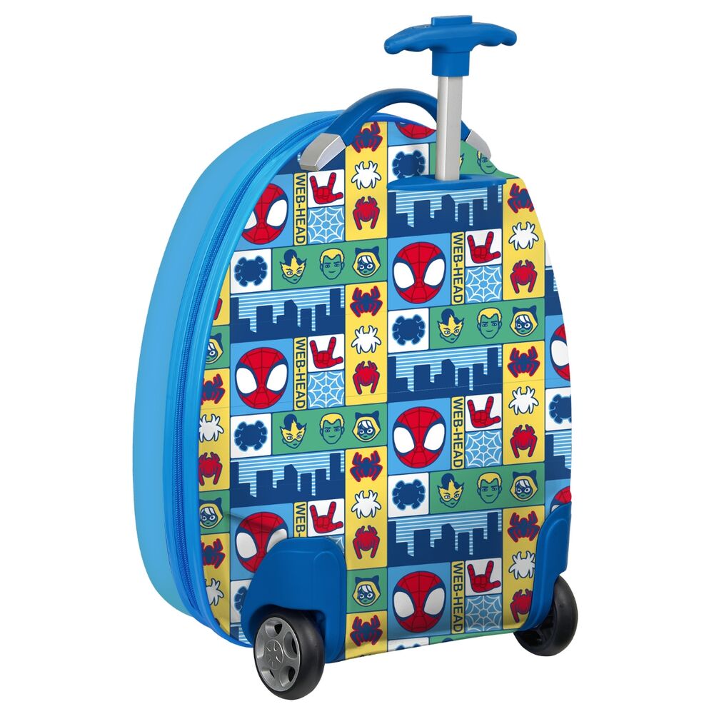 Maleta infantil azul Spidey Marvel con ruedas y asa telescópica - 2
