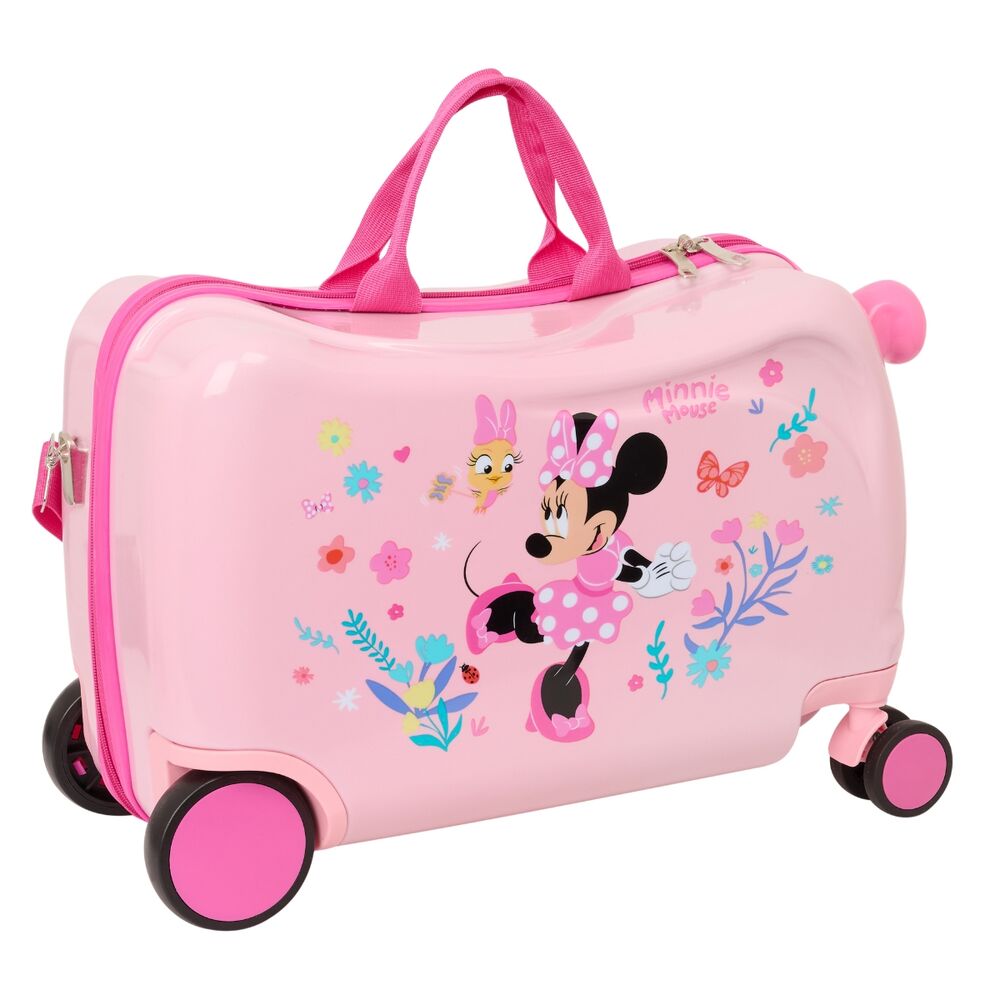 Maleta trolley rosa Baby Minnie Disney con ruedas y cinta bandolera - 2